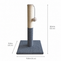 20-Inch Cat Scratching Post with Sisal Toy Board and Pad